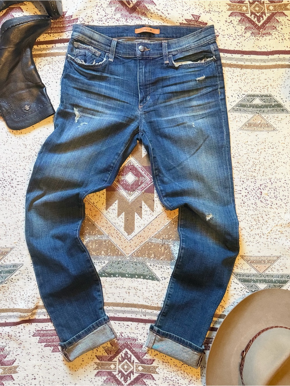 Joe’s Jeans Vintage Reserve Gerri Skinny Jeans 30x32 Distressed Stretch Denim
